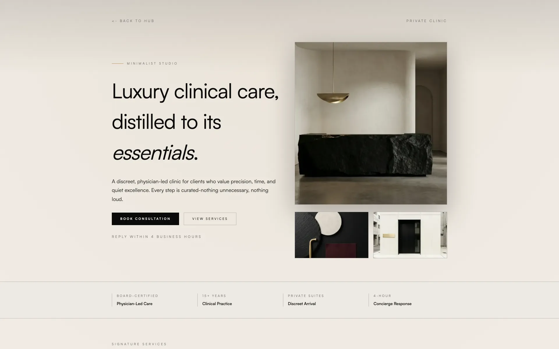 Minimalist Studio demo preview